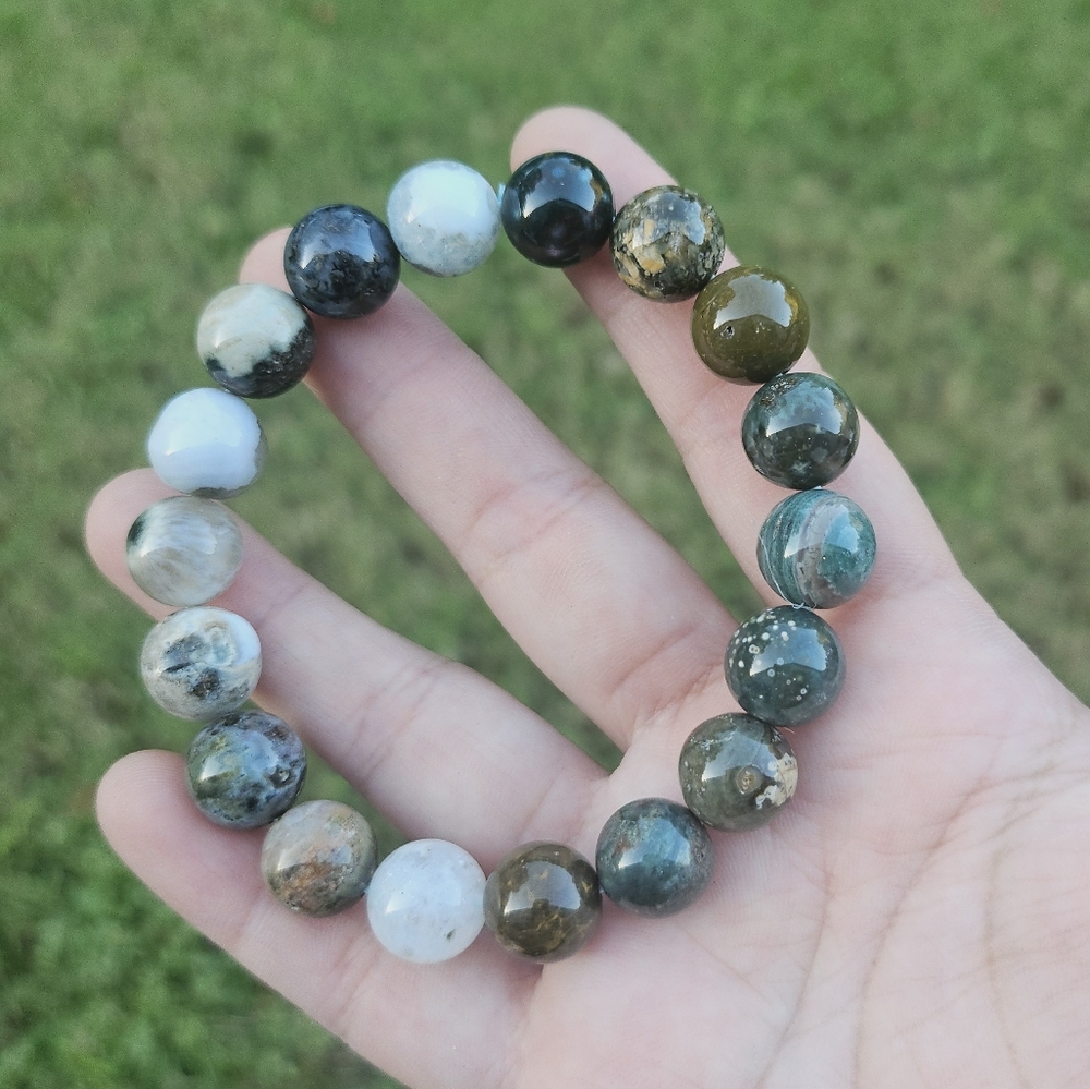 12mm ocean jasper bracelet